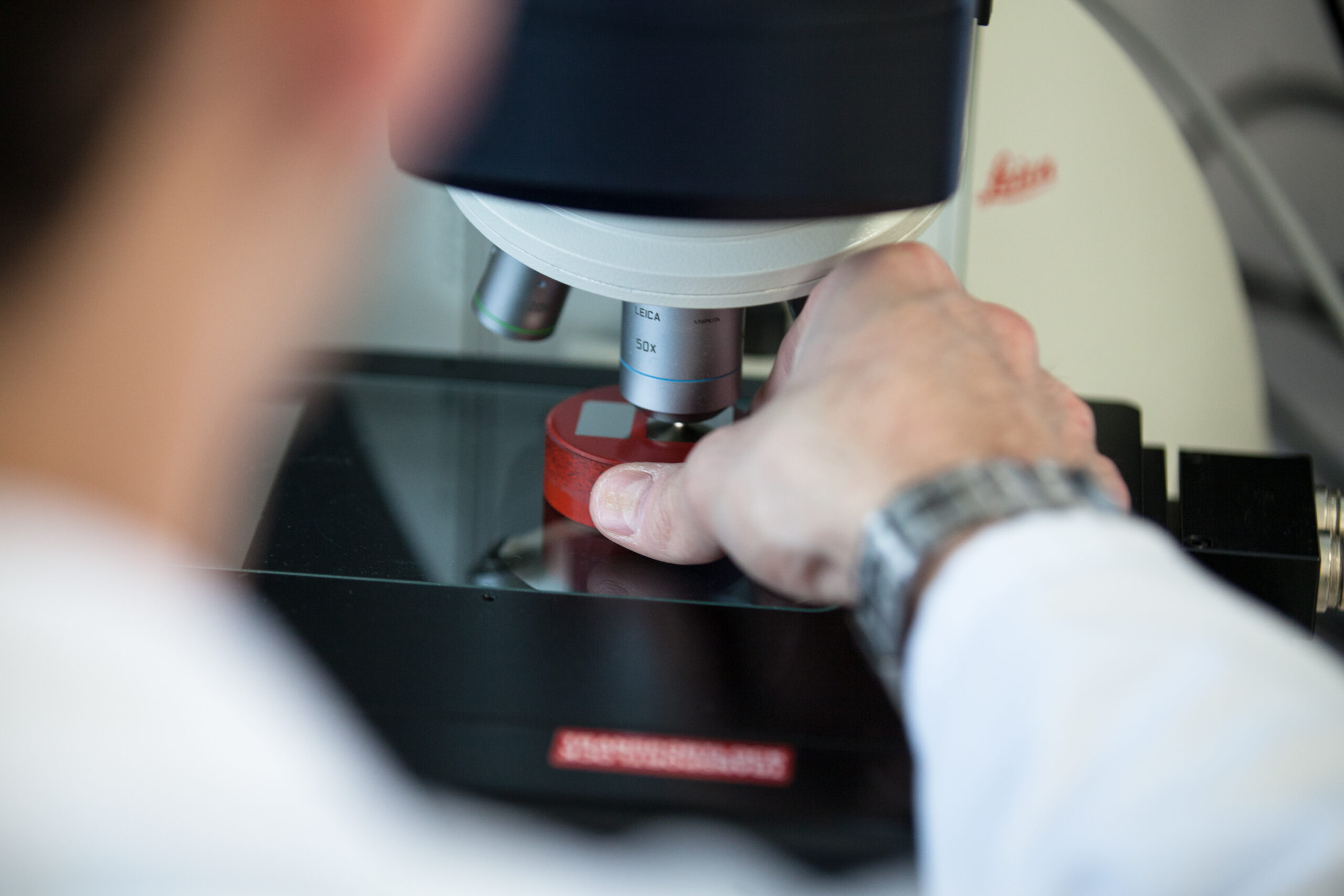 Stainless Steel Tubing Sample Testing under Microscope