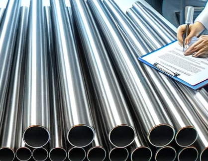 Laboratory quality testing of stainless steel tubing samples for excellence and reliability.
