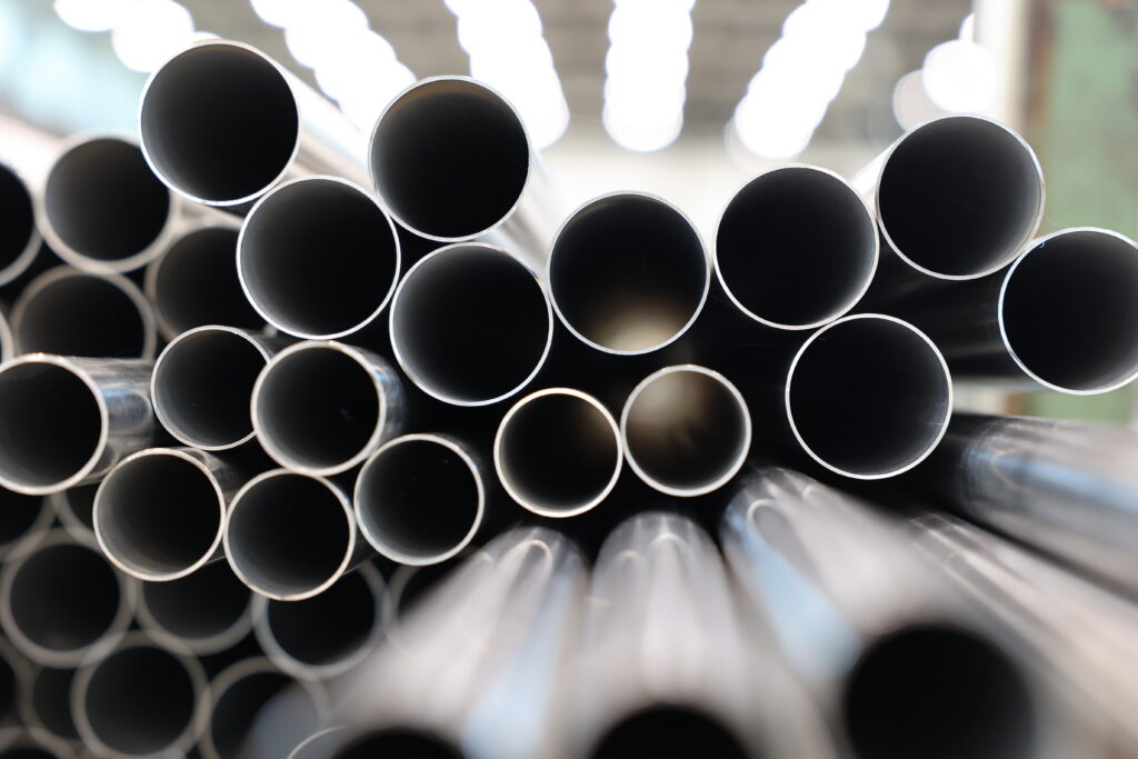 Stainless steel tubing displayed in the USA, showcasing high-quality steel tubing used in various industrial applications.